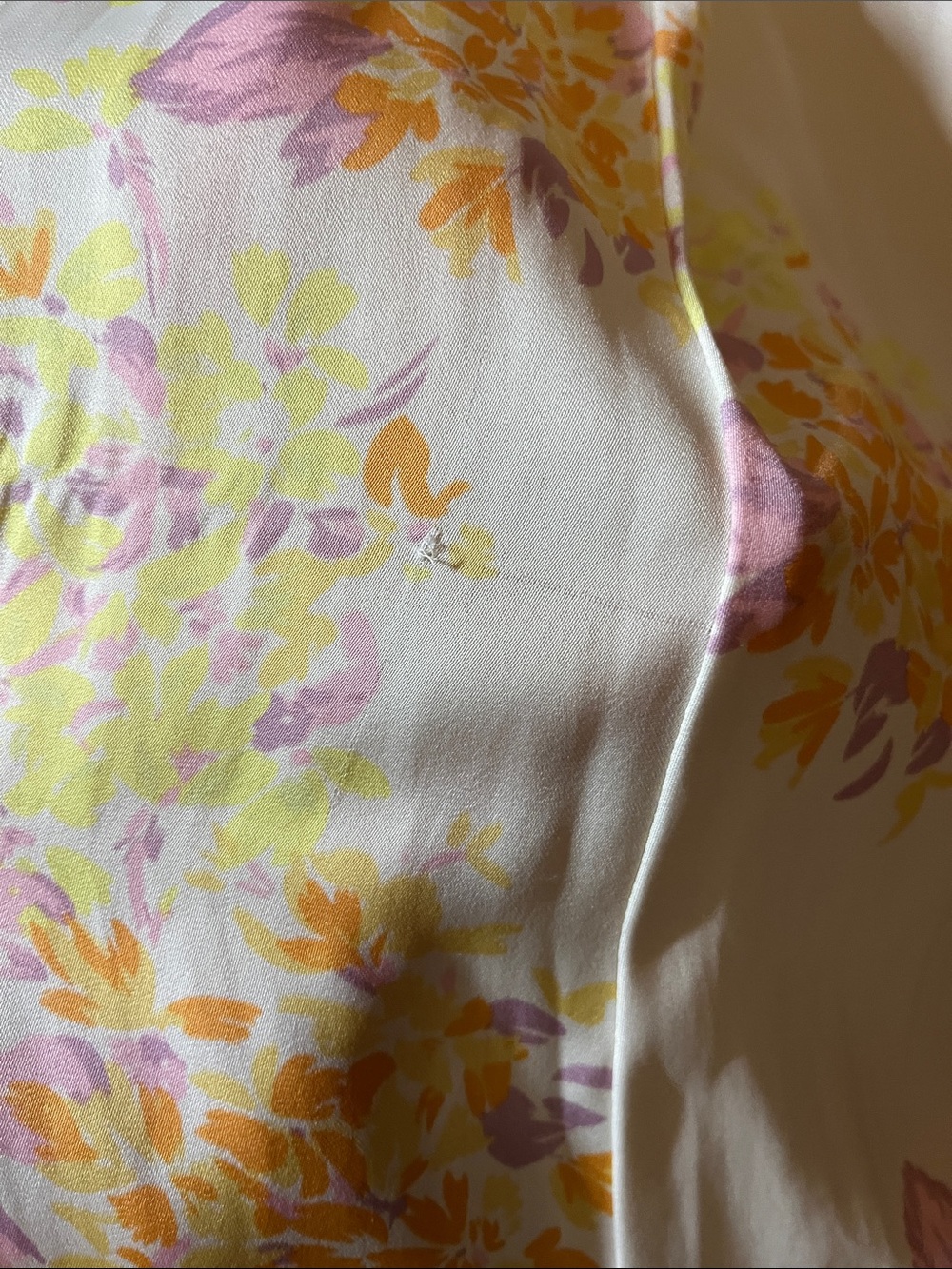 Free People Laura Yellow Maxi Dress w/lavender,orange & Pink Floral Print size L - Picture 17 of 17